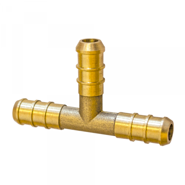 Tee Latão BM 1/4 x BM 1/4 x BM 1/4 Pol. Maqenge