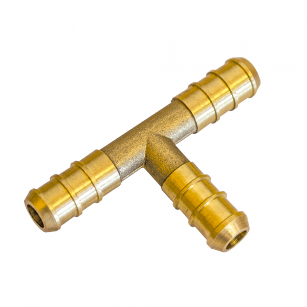 Tee Latão BM 3/8 x BM 3/8 x BM 3/8 Pol. Maqenge