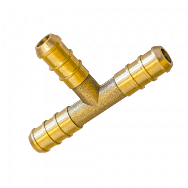 Tee Latão BM 3/8 x BM 3/8 x BM 3/8 Pol. Maqenge