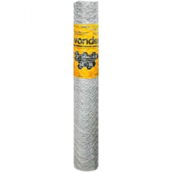 Tela Metálica Hexagonal para Galinheiro 50 x 1,8 Metros Malha 2 Pol. 18 BGW Vonder