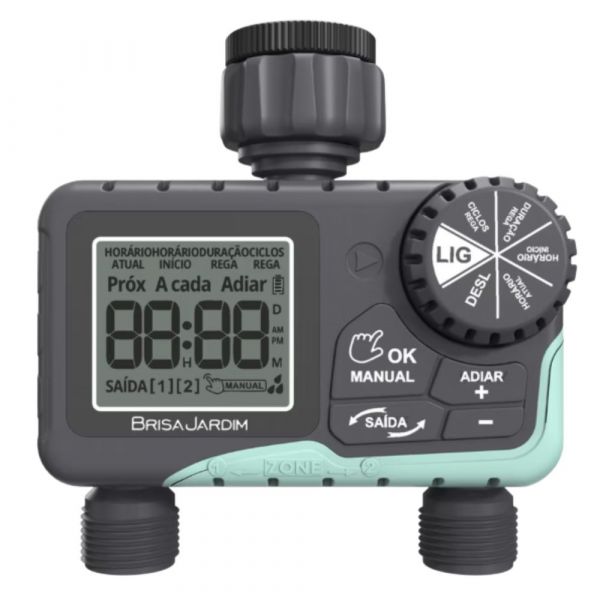 Temporizador Digital para Irrigação 2 Saídas TIE21 Brisa Jardim