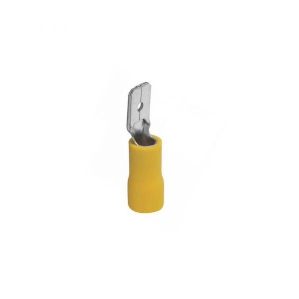 Terminal Macho Pré-Isolado 4 A 6mm Amarelo Lukma