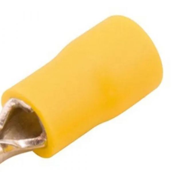 Terminal Pino Pré Isolado Amarelo Hellermanntyton
