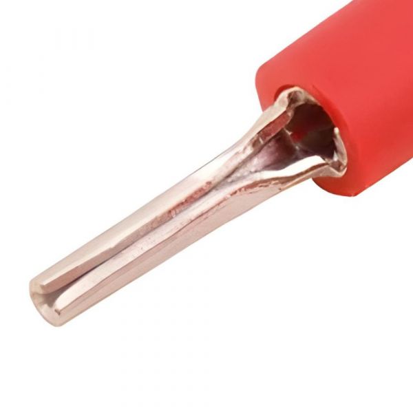 Terminal Pino Pré Isolado Vermelho Hellermanntyton