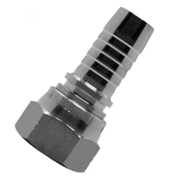 Terminal Prensado Reto Fêmea Giratória 9/16”-18 Metalquip