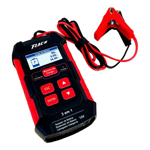 Testador, Carregador e Reativador de Baterias TCF-2005 12V Flach