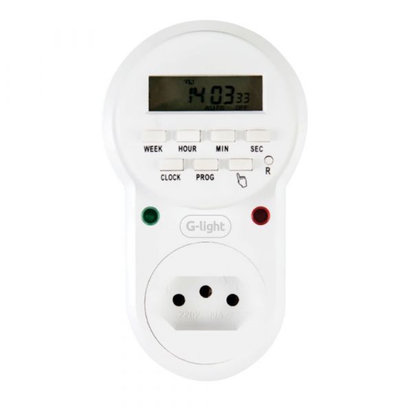 Timer Digital Branco Autovolt 10A G-Light