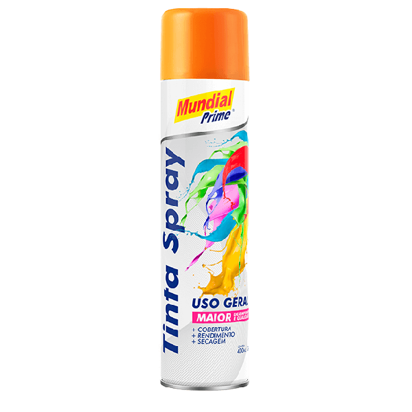 Tinta Spray Laranja 400ml Mundial Prime