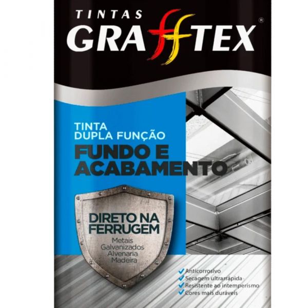 Tinta Dupla Função Brilhante Cinza N6,5 18L Grafftex