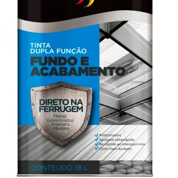 Tinta Dupla Função Brilhante Cinza N6,5 18L Grafftex