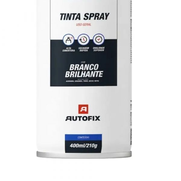 Tinta Spray Branco Brilhante 400ml Autofix