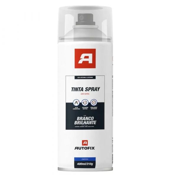 Tinta Spray Branco Brilhante 400ml Autofix
