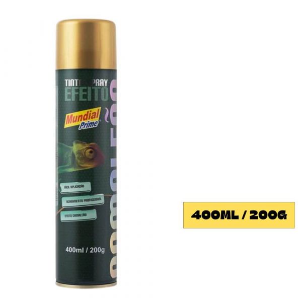 Tinta Spray Camaleão Amarelo 400ml Mundial Prime
