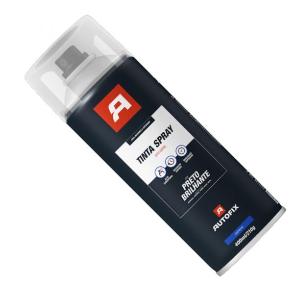 Tinta Spray Preto Brilhante 400ml Autofix