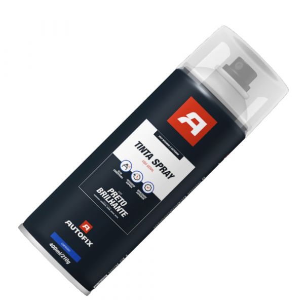 Tinta Spray Preto Brilhante 400ml Autofix