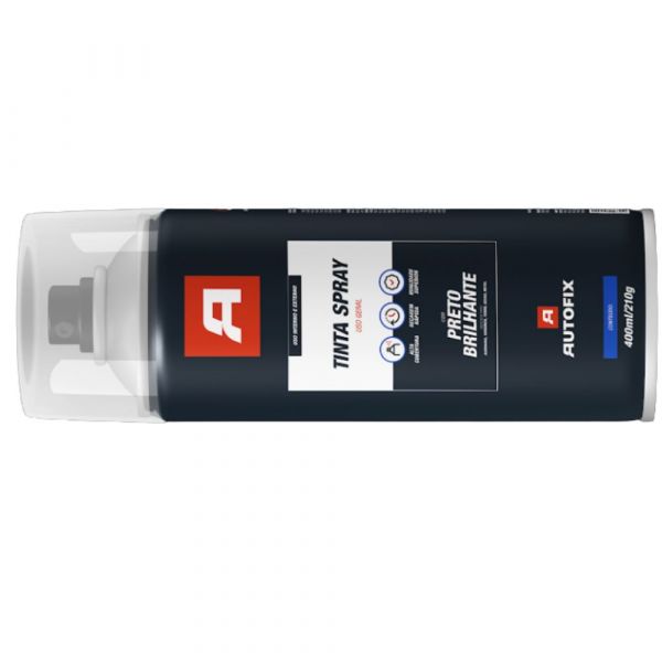Tinta Spray Preto Brilhante 400ml Autofix