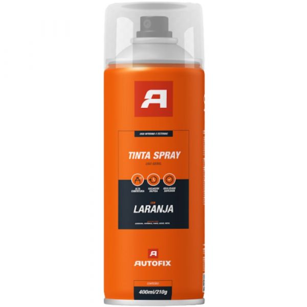 Tinta Spray Uso Geral 400ml Laranja Autofix