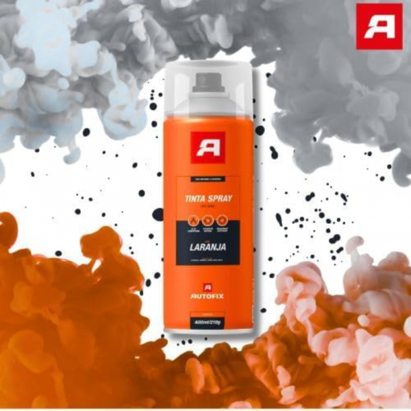 Tinta Spray Uso Geral 400ml Laranja Autofix