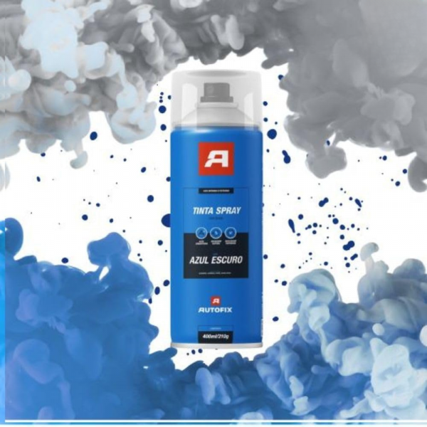 Tinta Spray Uso Geral Azul Escuro 400ml Autofix