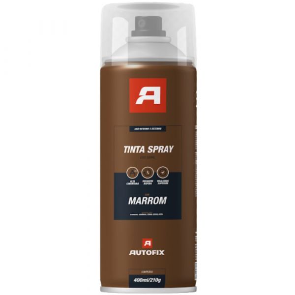Tinta Spray Uso Geral Marrom 400ml Autofix