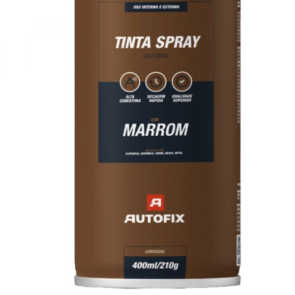 Tinta Spray Uso Geral Marrom 400ml Autofix
