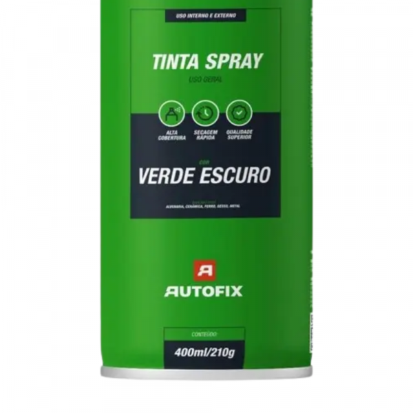 Tinta Spray Uso Geral Verde Escuro 400ml Autofix
