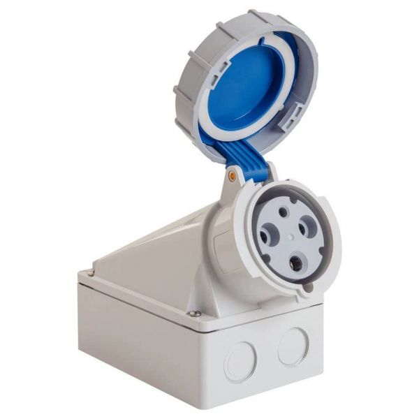 Tomada de Sobrepor Industrial 2P+T 63A 220-250Vca 6H Tramontina