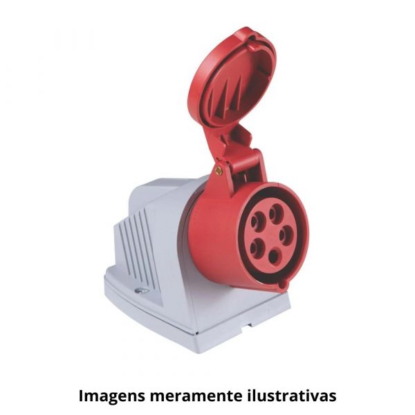 Tomada de Sobrepor Industrial 3P+N+T 32A 380-415 Vca 6H Tramontina