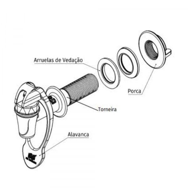 Torneira para Filtro Automática Inferior Azul 1118 Herc