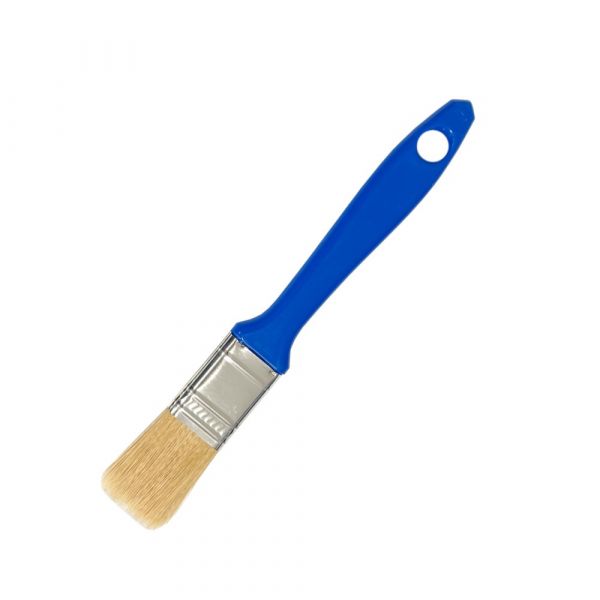 Trincha 1” Sintética Branca Cabo Azul Pincéis Compel