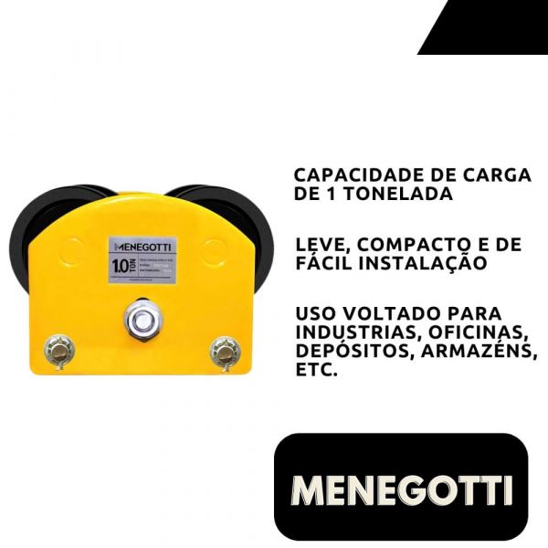 Trole Manual Para Guincho 1 Tonelada MTR1 Menegotti