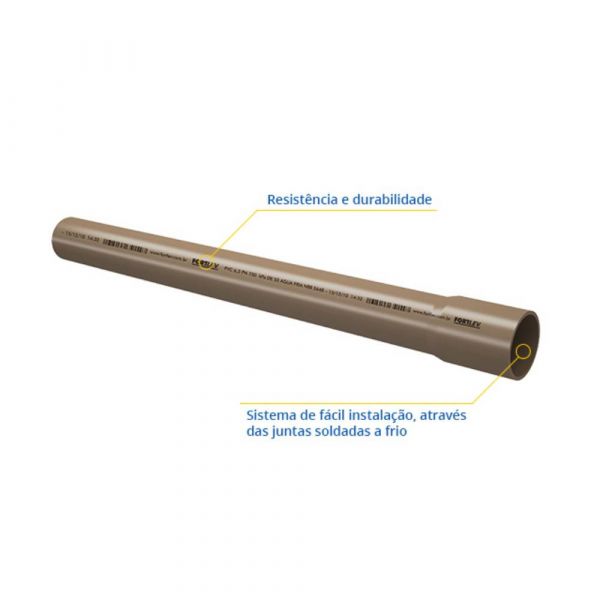 Tubo PVC Soldável 32mm x 6m Fortlev