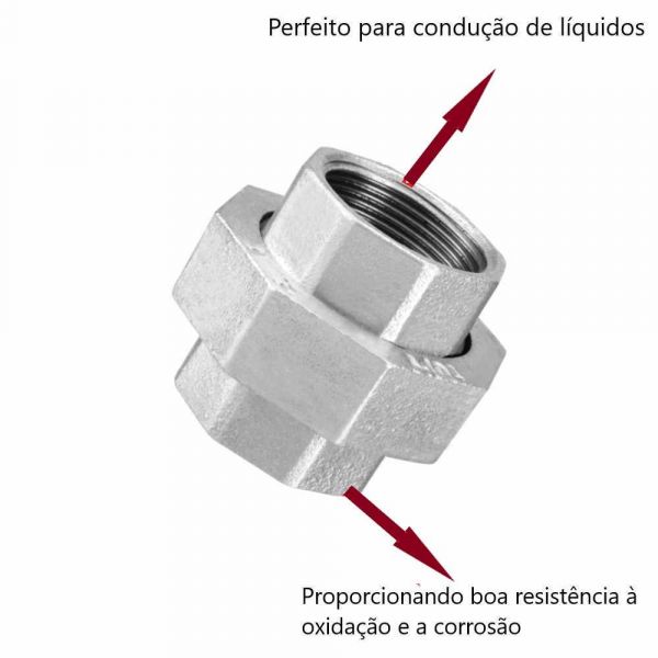 União Galvanizada Com Assento Em Bronze 2” Tupy