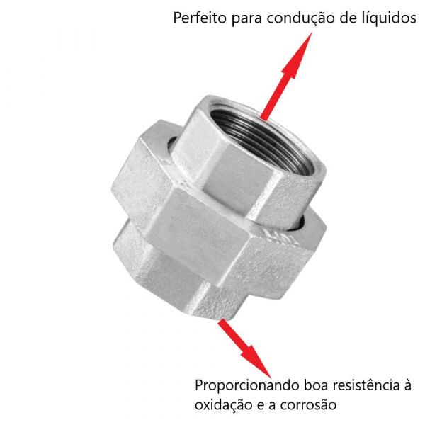 União Galvanizada Com Assento Em Bronze 3