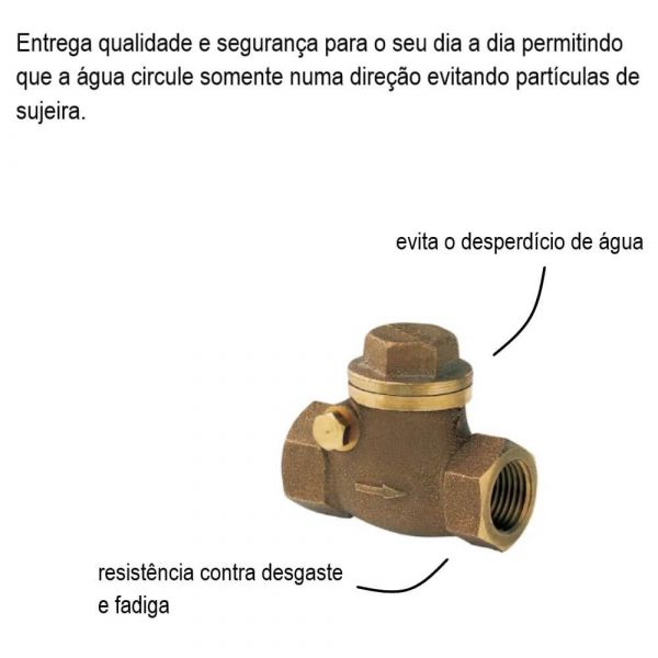 Válvula de Retenção Horizontal 1” Docol