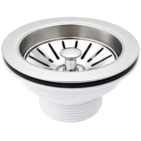 Válvula Pia Americana 3.1/2 Pol. ABS com Inox Metais Premium