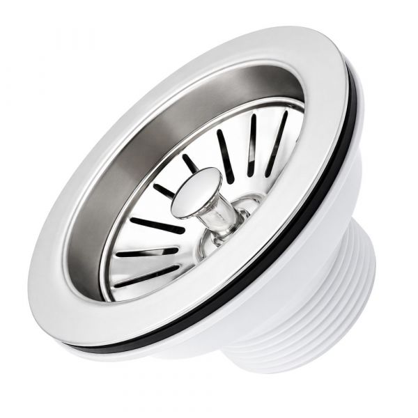 Válvula Pia Americana 3.1/2 Pol. ABS com Inox Metais Premium