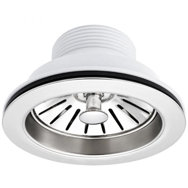 Válvula Pia Americana 3.1/2 Pol. ABS com Inox Metais Premium