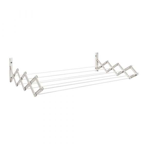 Varal Sanfonado Aço Branco 0,16m x 1m Secalux