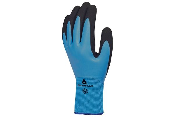 Luva de Segurança Thrym Acrílico Latex Azul 9 Deltaplus